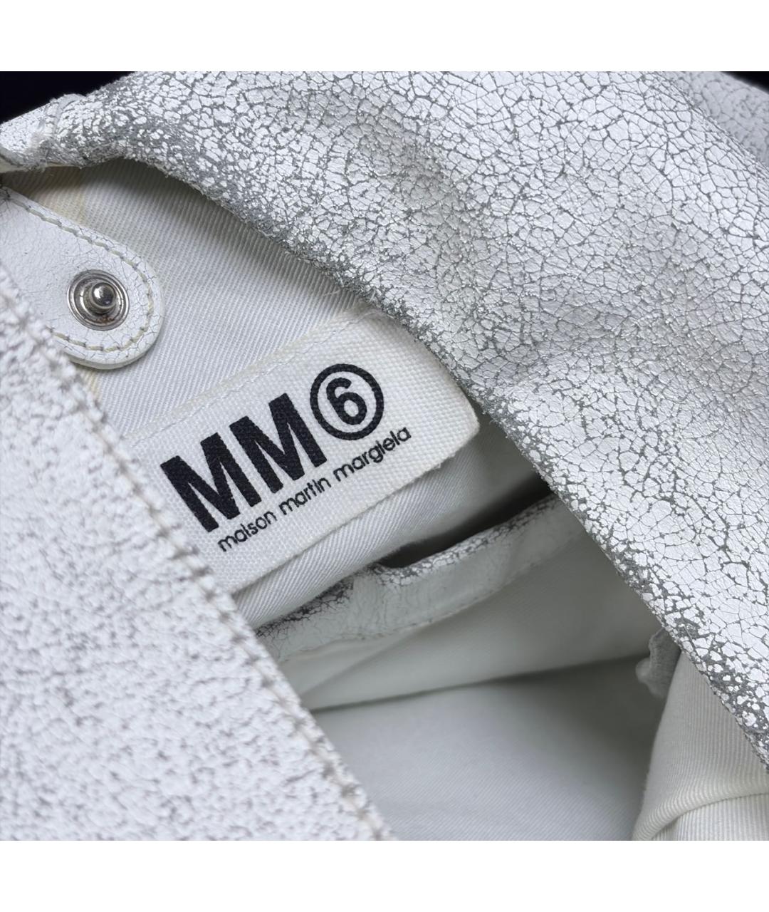 MAISON MARGIELA Белая кожаная сумка через плечо, фото 6
