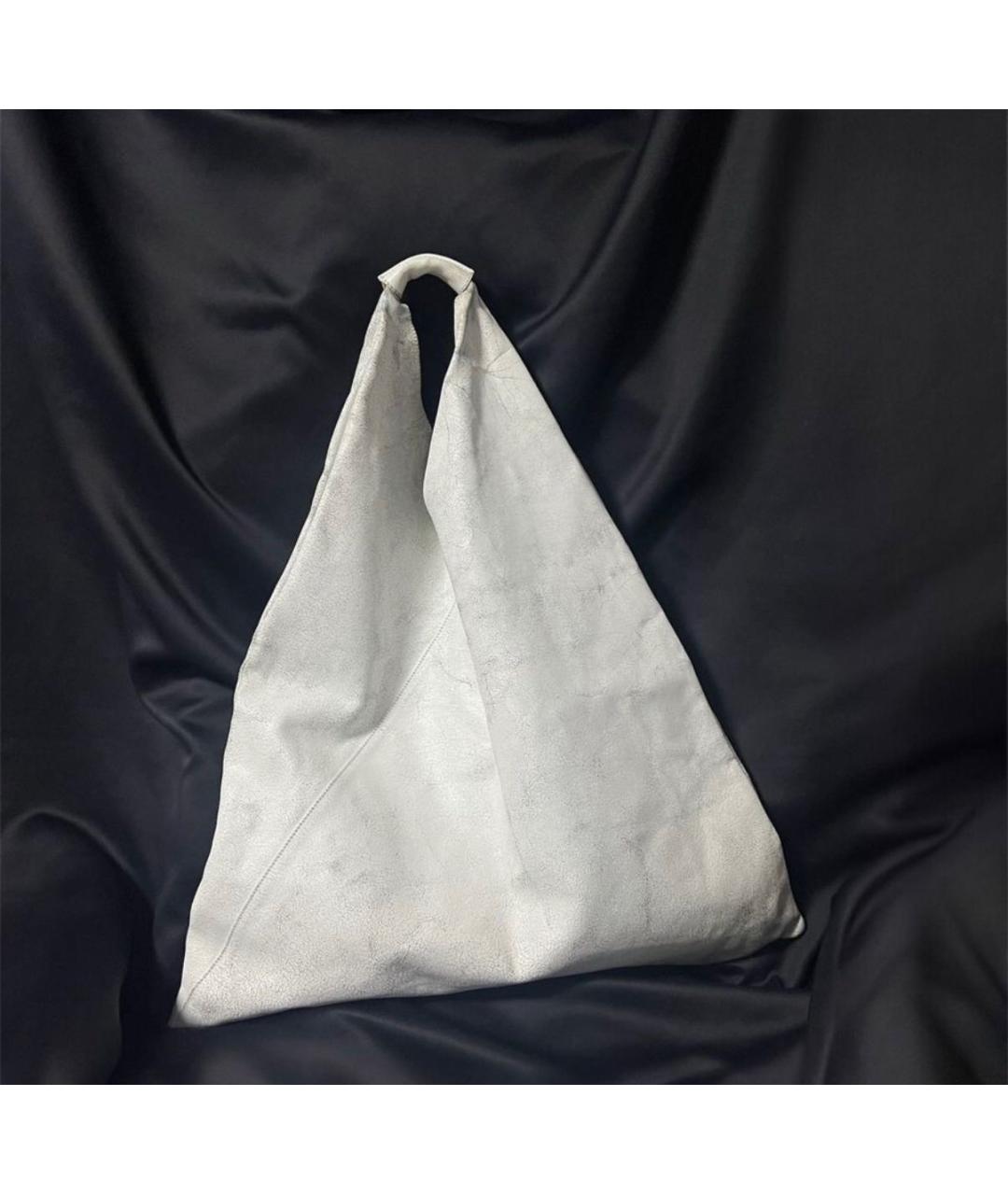 MAISON MARGIELA Белая кожаная сумка через плечо, фото 4