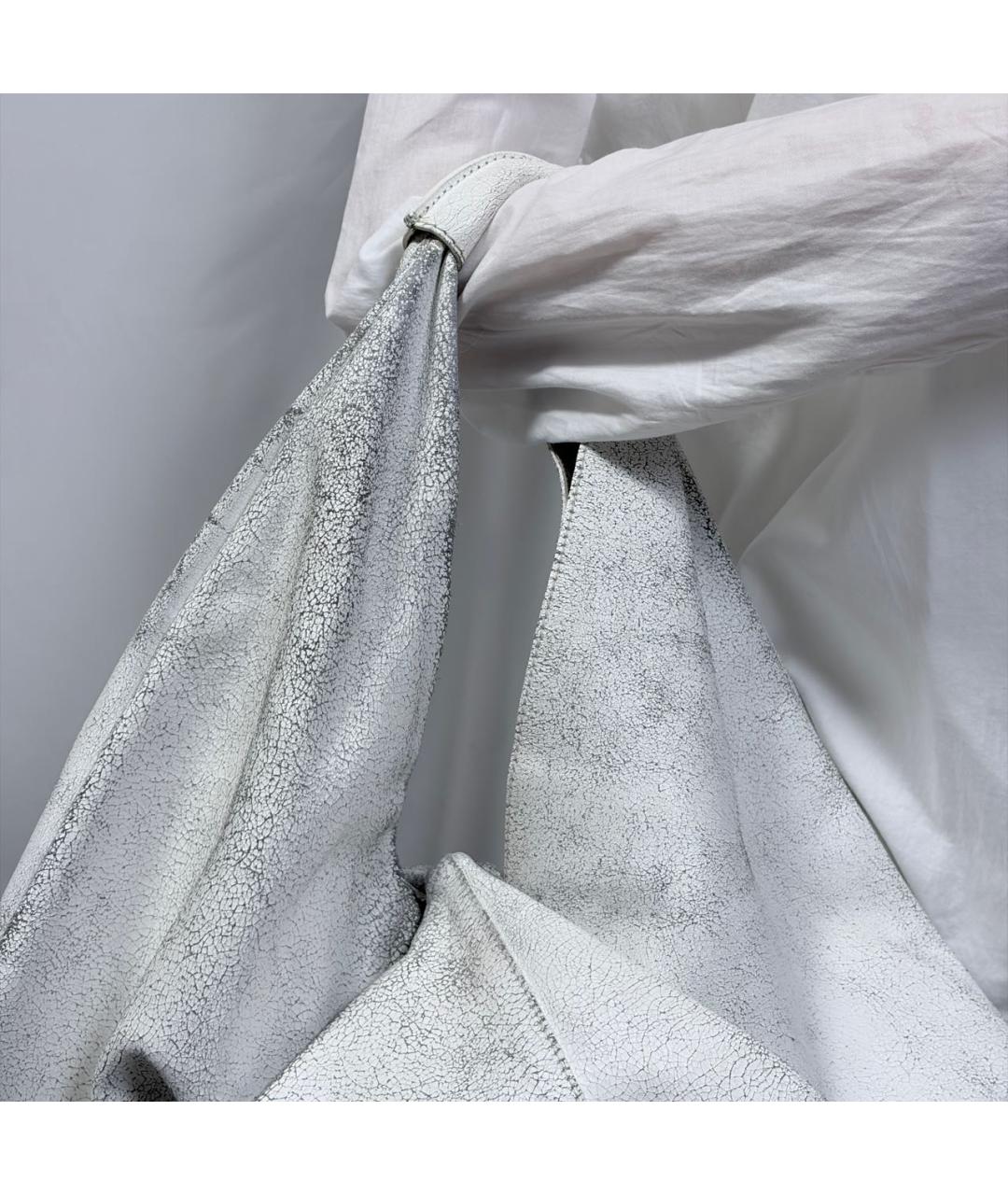 MAISON MARGIELA Белая кожаная сумка через плечо, фото 3