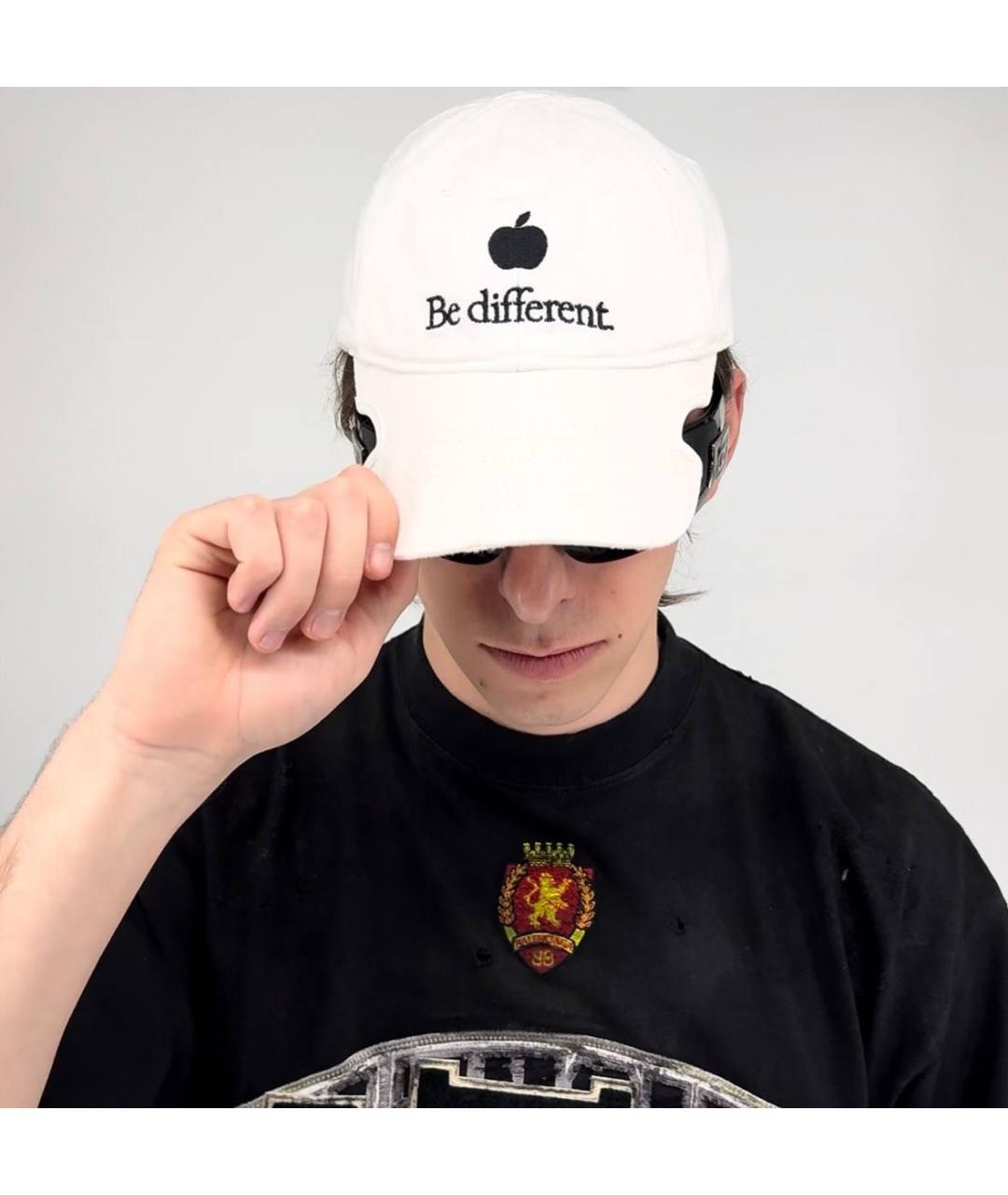 BALENCIAGA Белая хлопковая кепка, фото 2