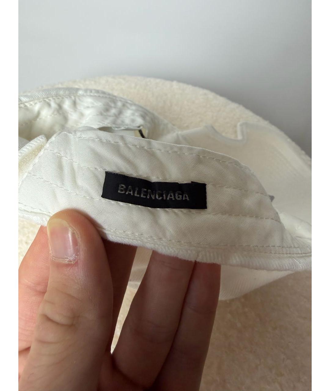 BALENCIAGA Белая хлопковая кепка, фото 8