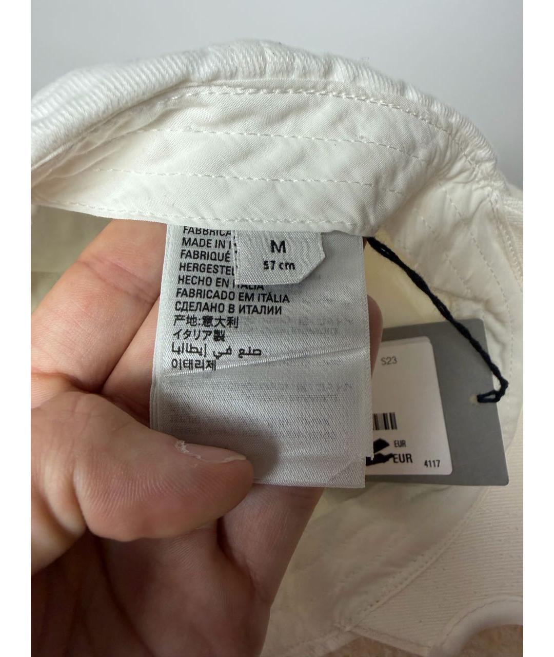 BALENCIAGA Белая хлопковая кепка, фото 6