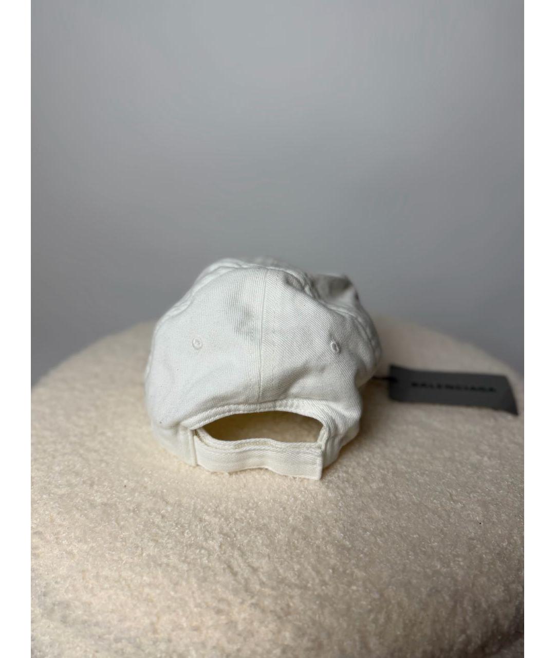 BALENCIAGA Белая хлопковая кепка, фото 4
