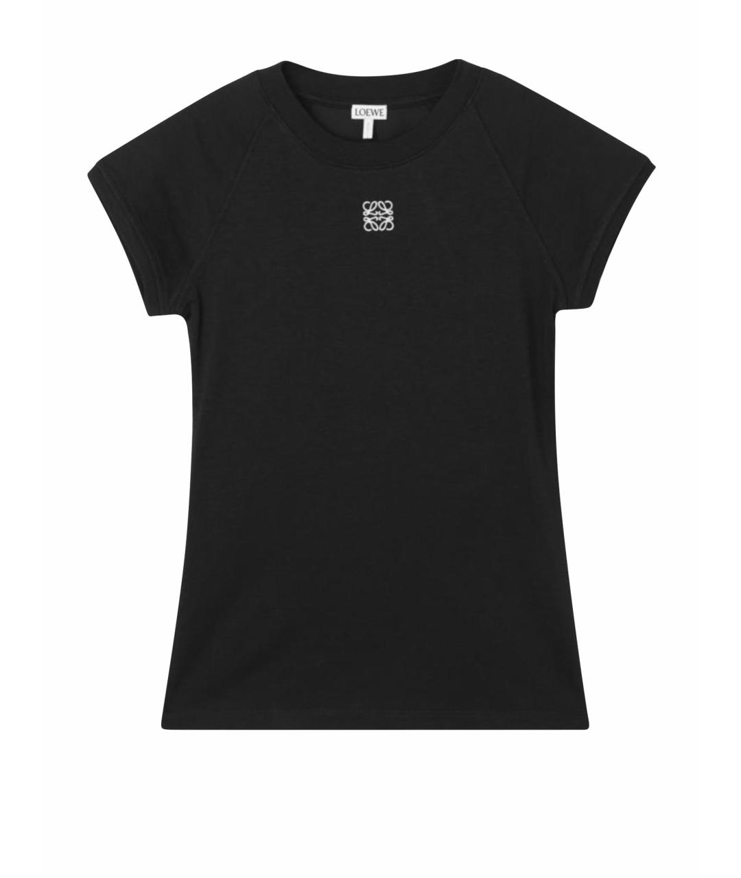 LOEWE Черная хлопковая футболка, фото 1