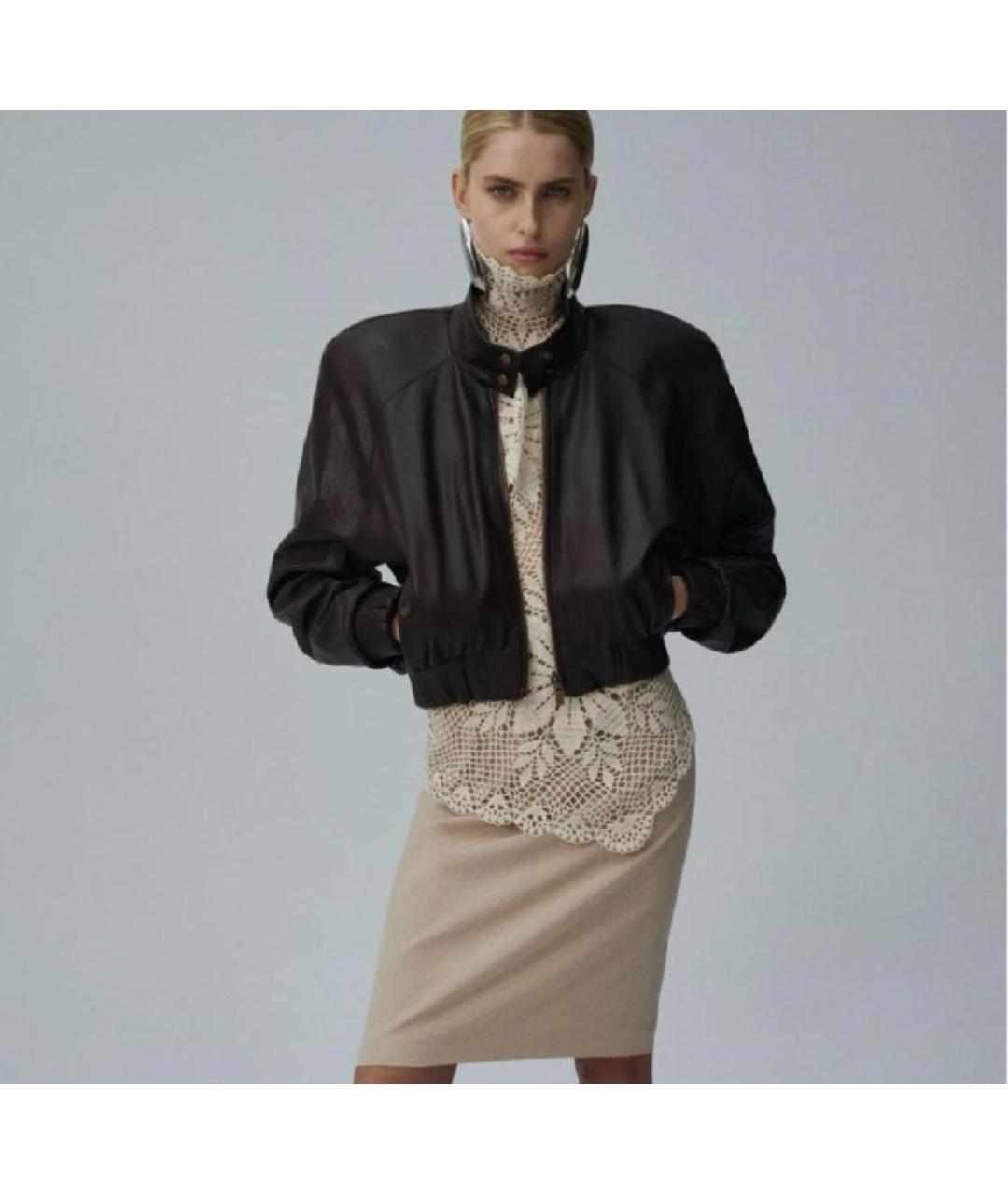 MAGDA BUTRYM Коричневая кожаная куртка, фото 5