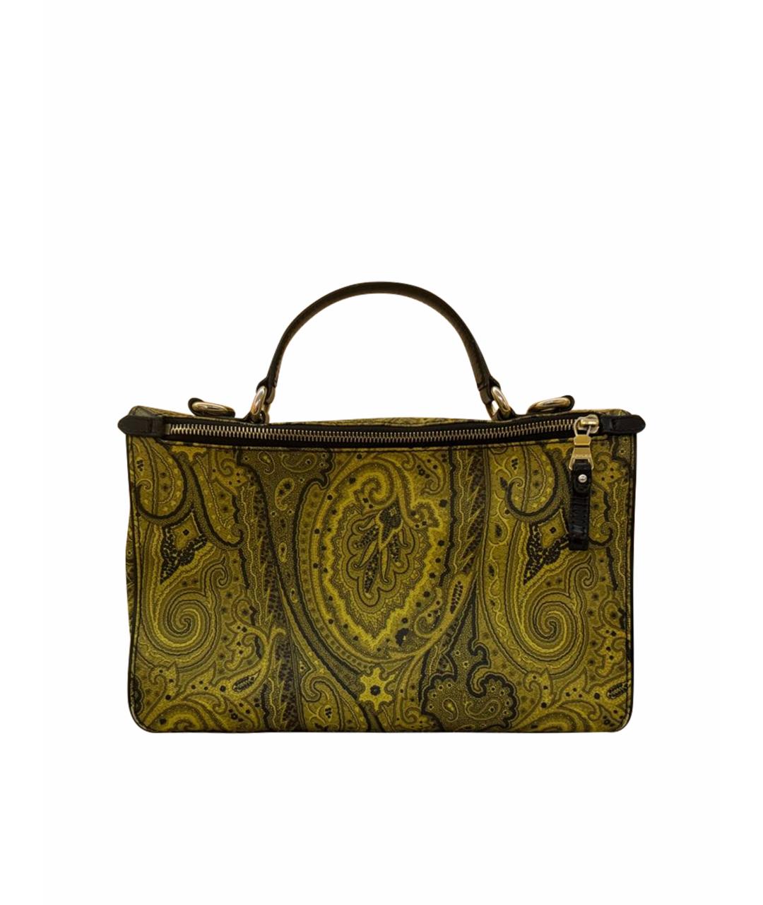 ETRO Зеленая кожаная сумка с короткими ручками, фото 1