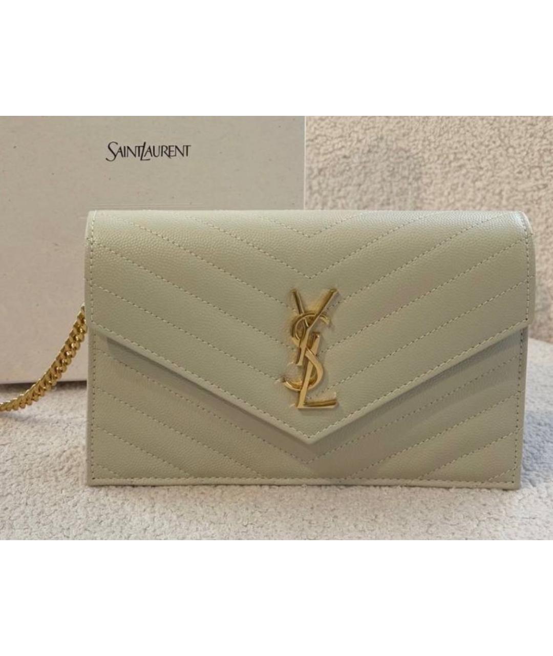 SAINT LAURENT Кожаная сумка через плечо, фото 4