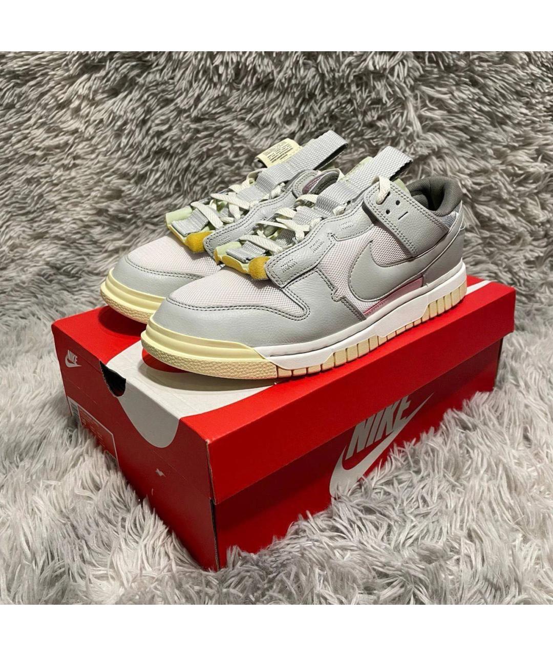 NIKE Серые текстильные низкие кроссовки / кеды, фото 5