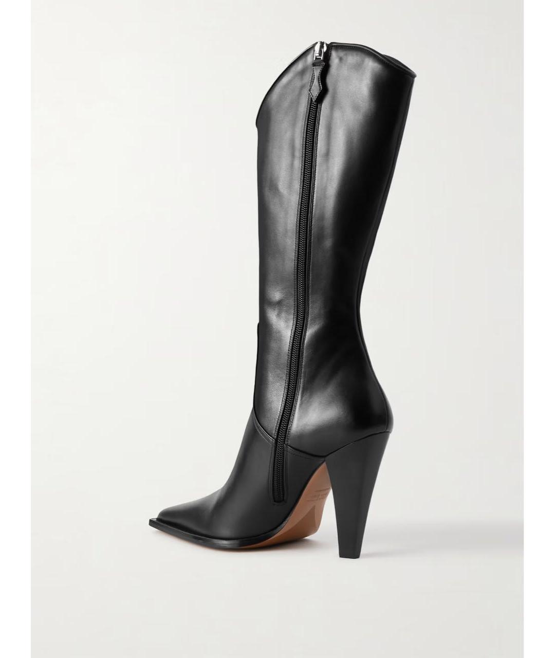 PARIS TEXAS Черные кожаные полусапоги, фото 2