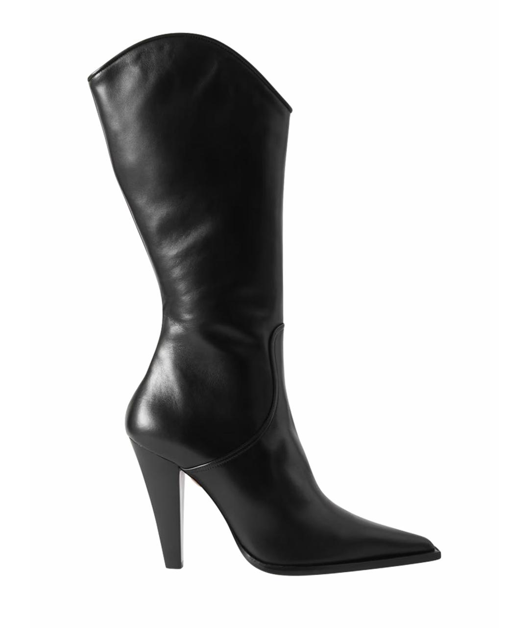 PARIS TEXAS Черные кожаные полусапоги, фото 1