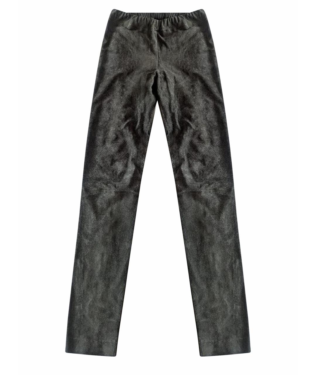 THE ROW Зеленые замшевые леггинсы и велосипедки, фото 1