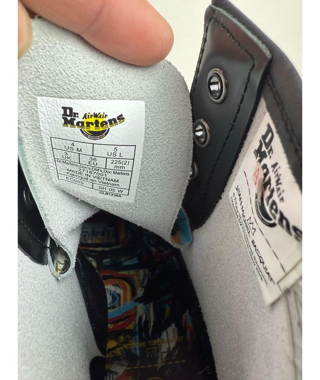 DR. MARTENS Черные кожаные ботинки, фото 7