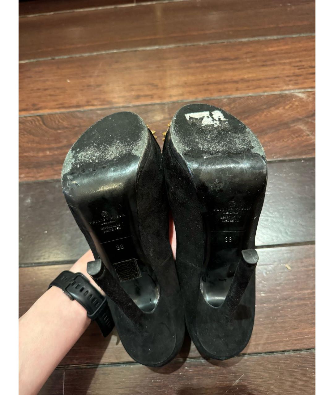 PHILIPP PLEIN Черные замшевые туфли, фото 5