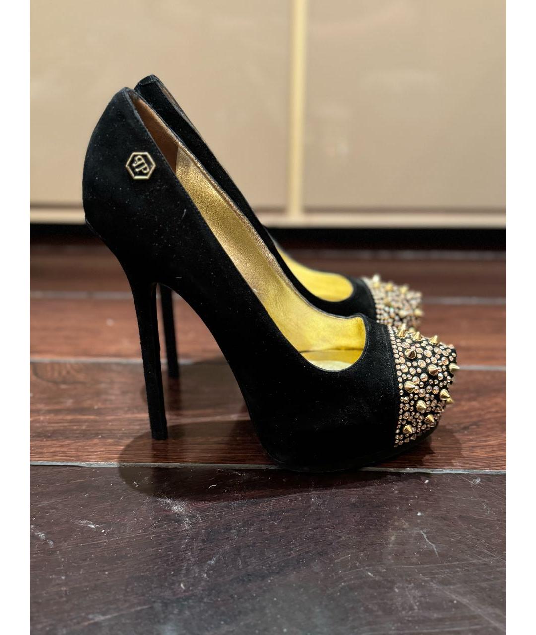 PHILIPP PLEIN Черные замшевые туфли, фото 6