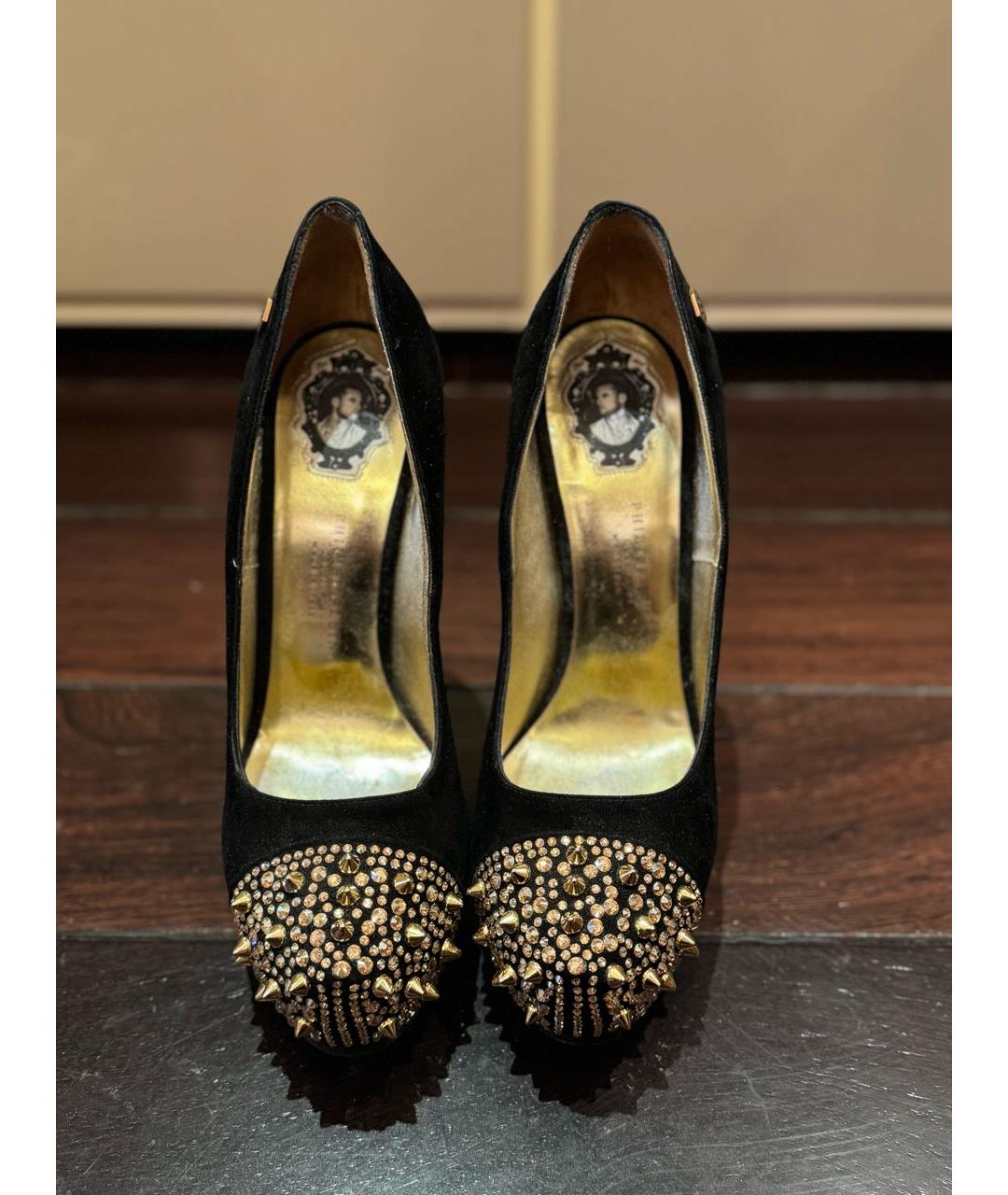 PHILIPP PLEIN Черные замшевые туфли, фото 2