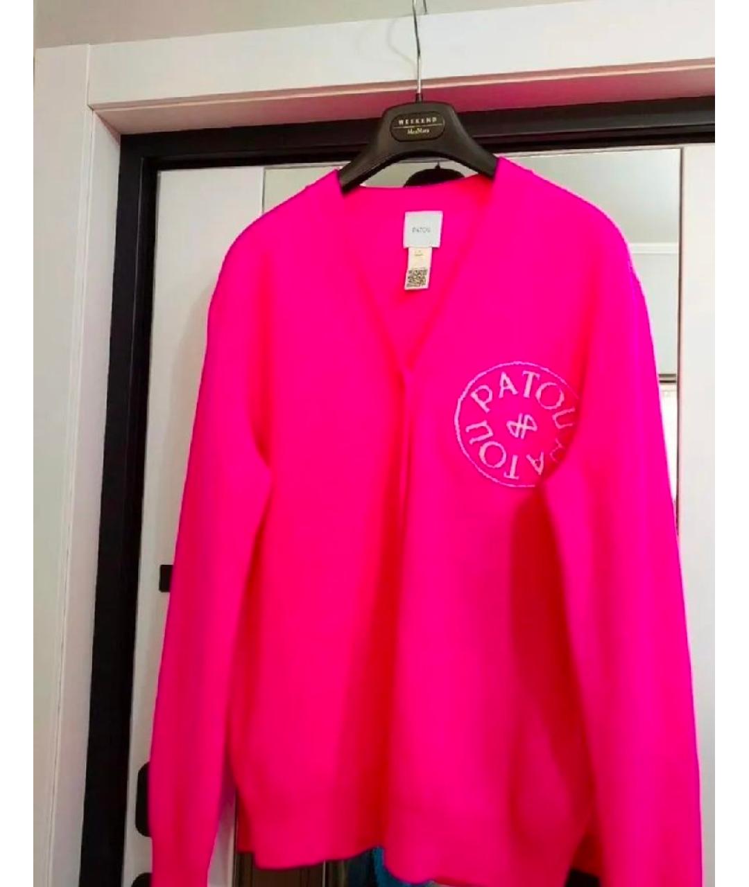 PATOU Розовый кашемировый кардиган, фото 5