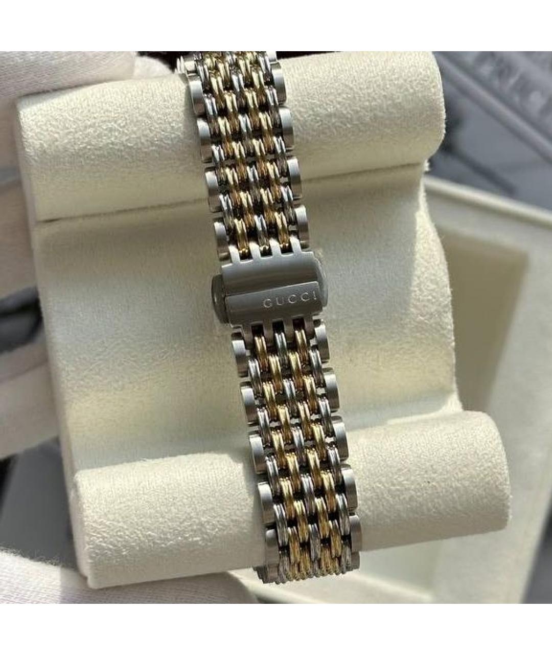 GUCCI Серебряные металлические часы, фото 3