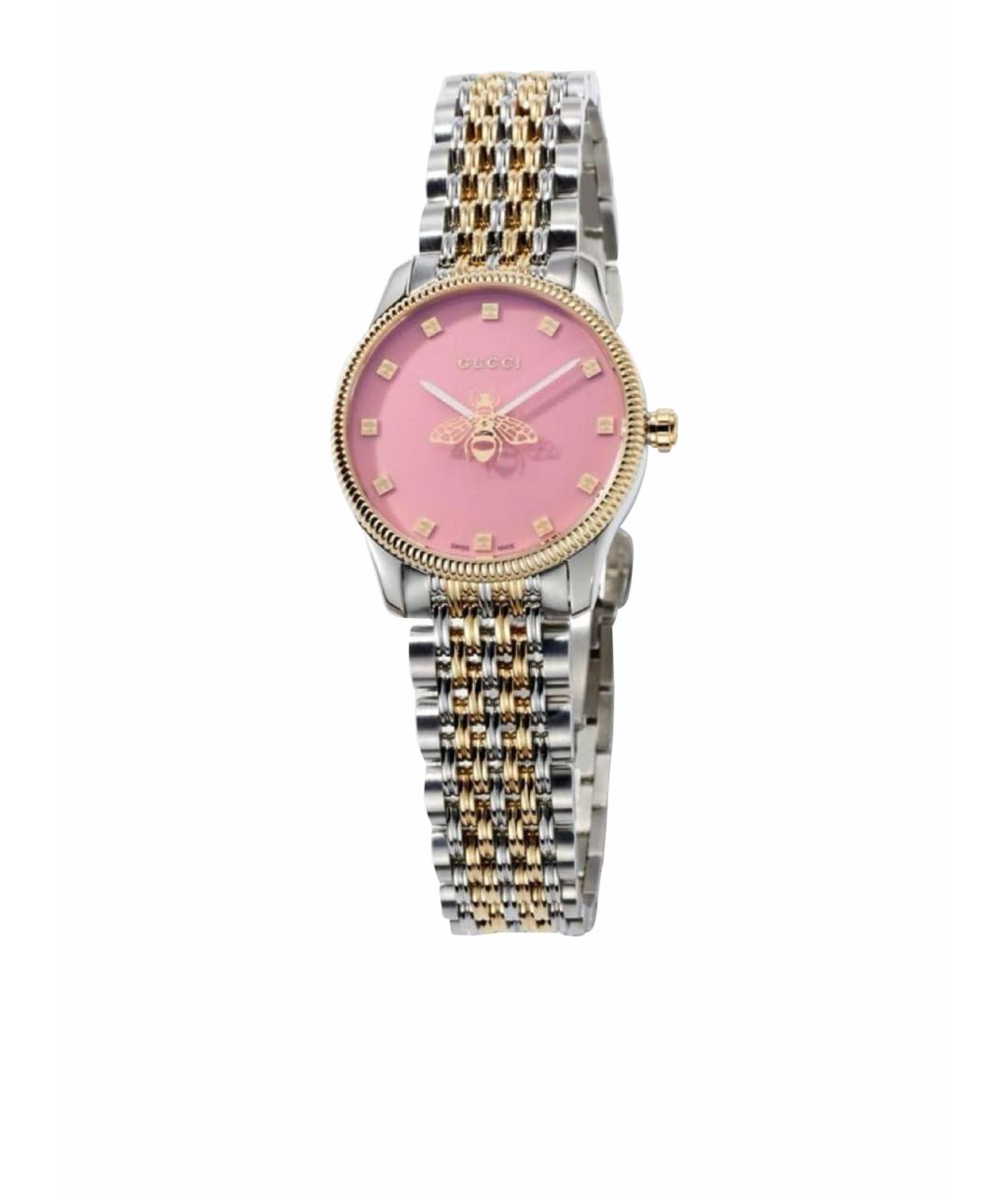 GUCCI Серебряные металлические часы, фото 1