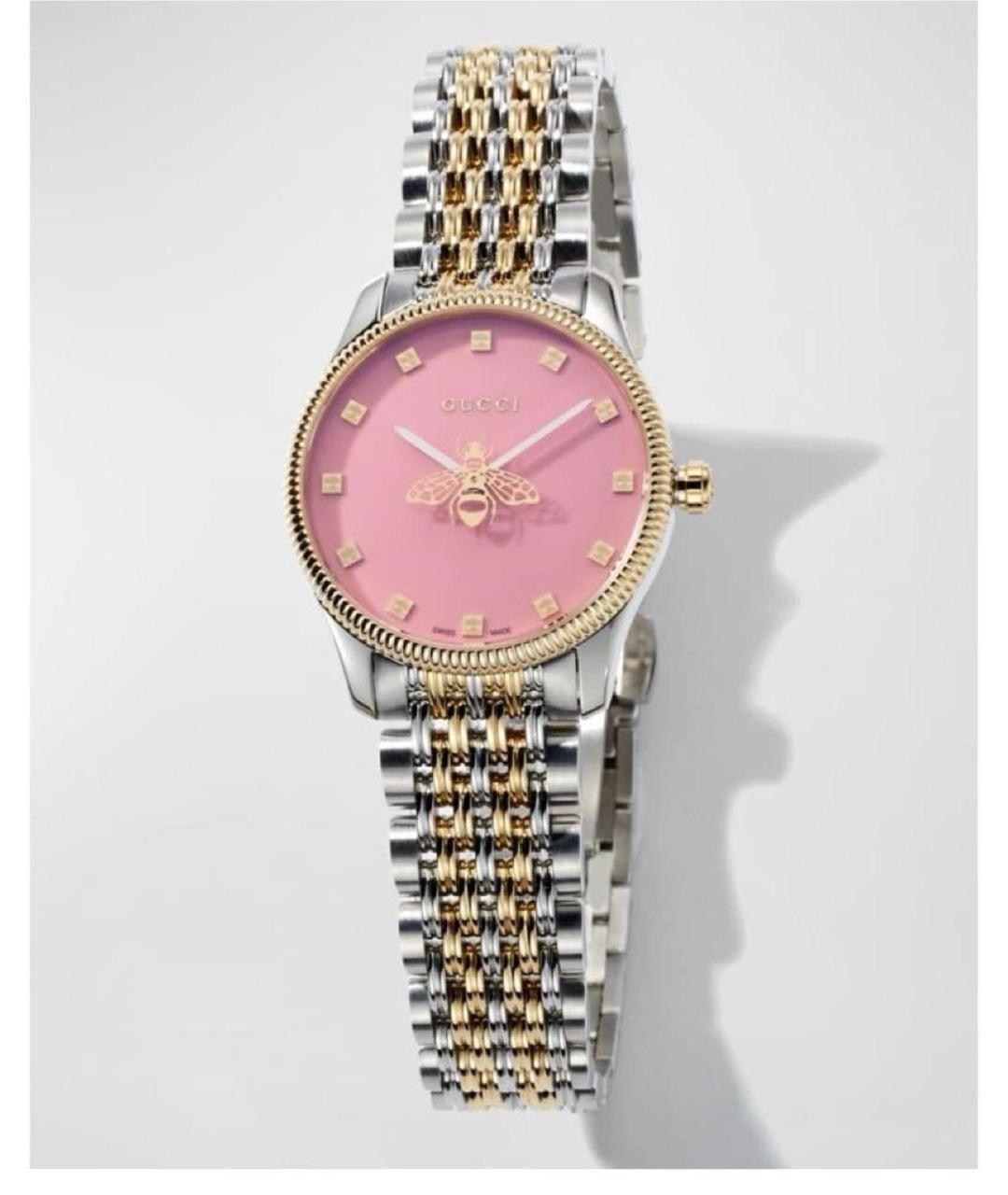 GUCCI Серебряные металлические часы, фото 5