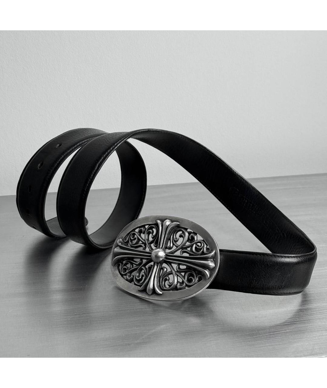 CHROME HEARTS Серебрянный кожаный ремень, фото 9