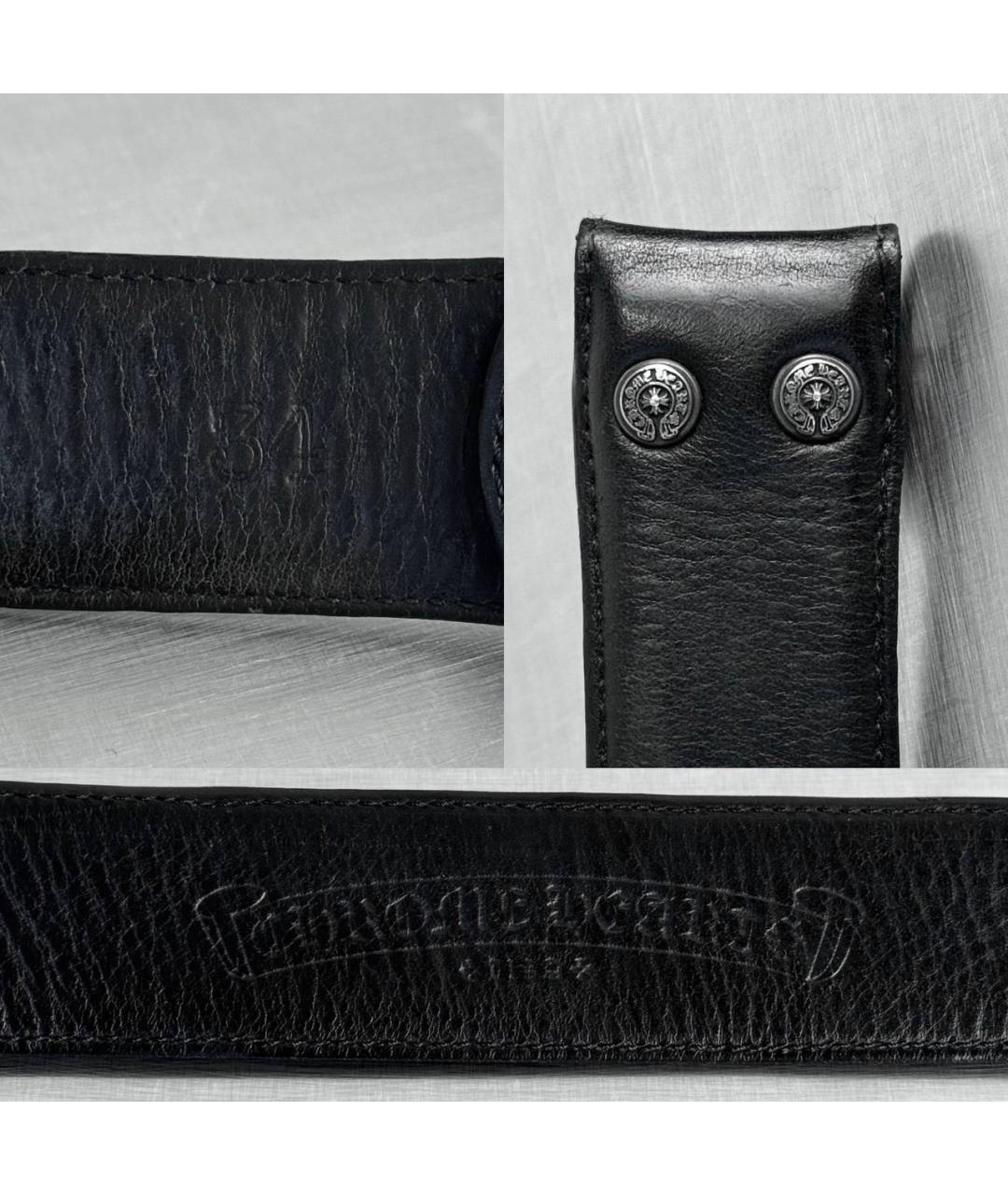 CHROME HEARTS Серебрянный кожаный ремень, фото 8