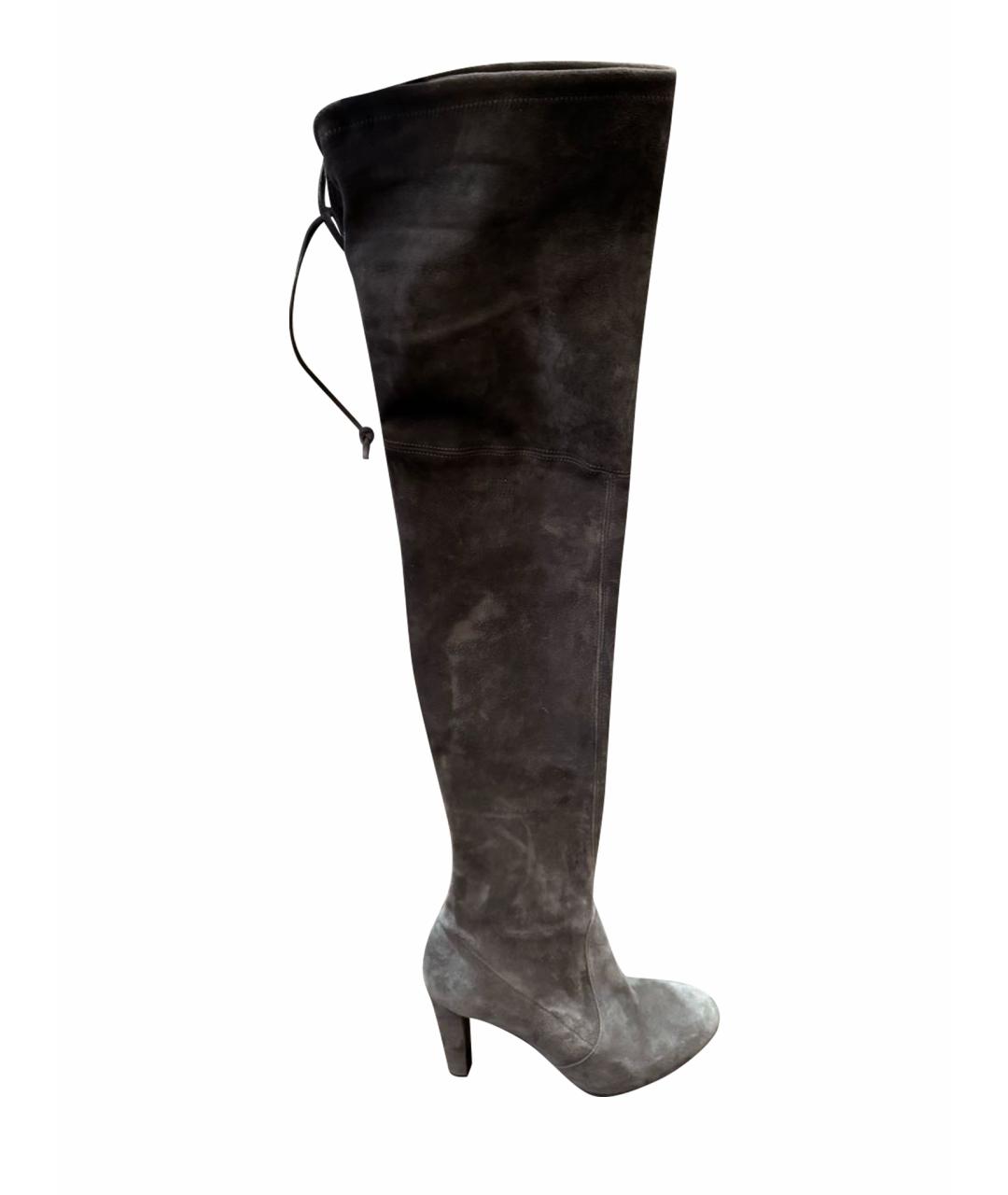 STUART WEITZMAN Серые замшевые ботфорты, фото 1