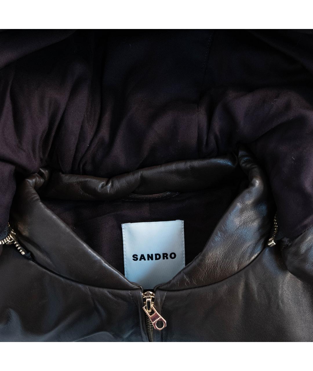 SANDRO Коричневая кожаная куртка, фото 3
