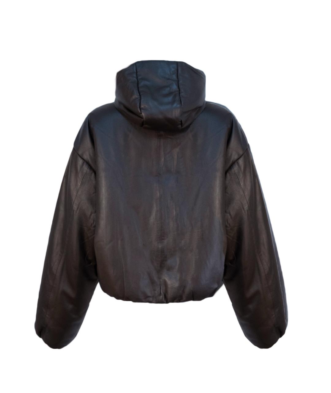 SANDRO Коричневая кожаная куртка, фото 2