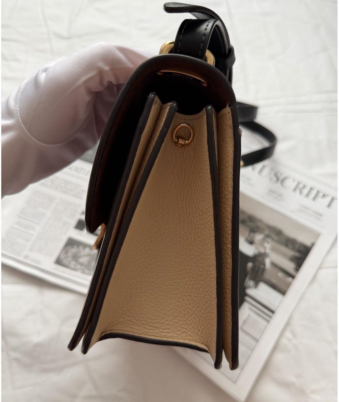 COACH Коричневая кожаная сумка через плечо, фото 4