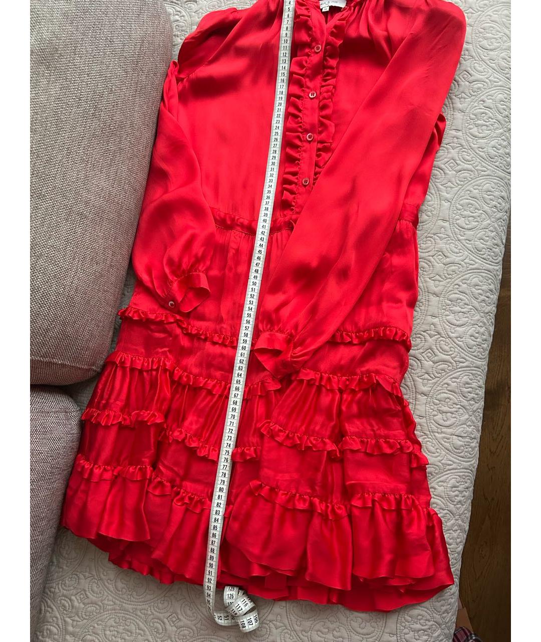 PAUL SMITH Красное шелковое коктейльное платье, фото 4