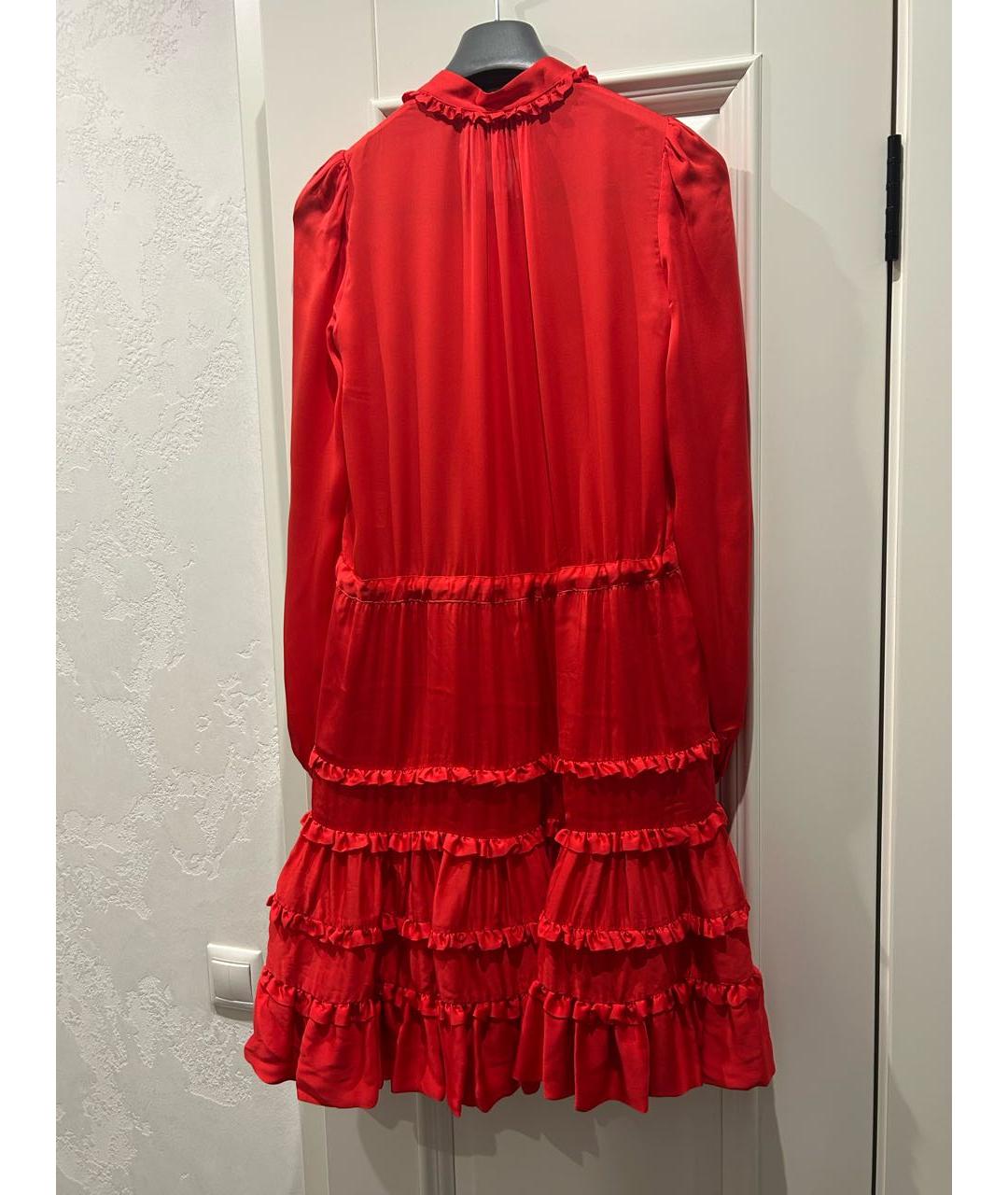 PAUL SMITH Красное шелковое коктейльное платье, фото 2
