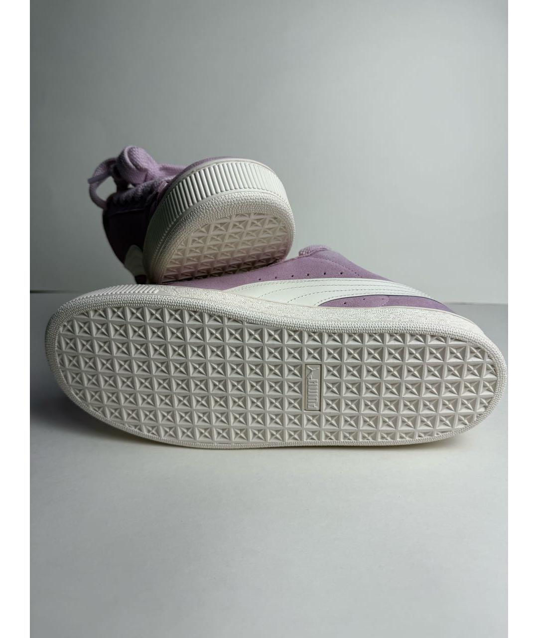 PUMA Розовые замшевые низкие кроссовки / кеды, фото 5