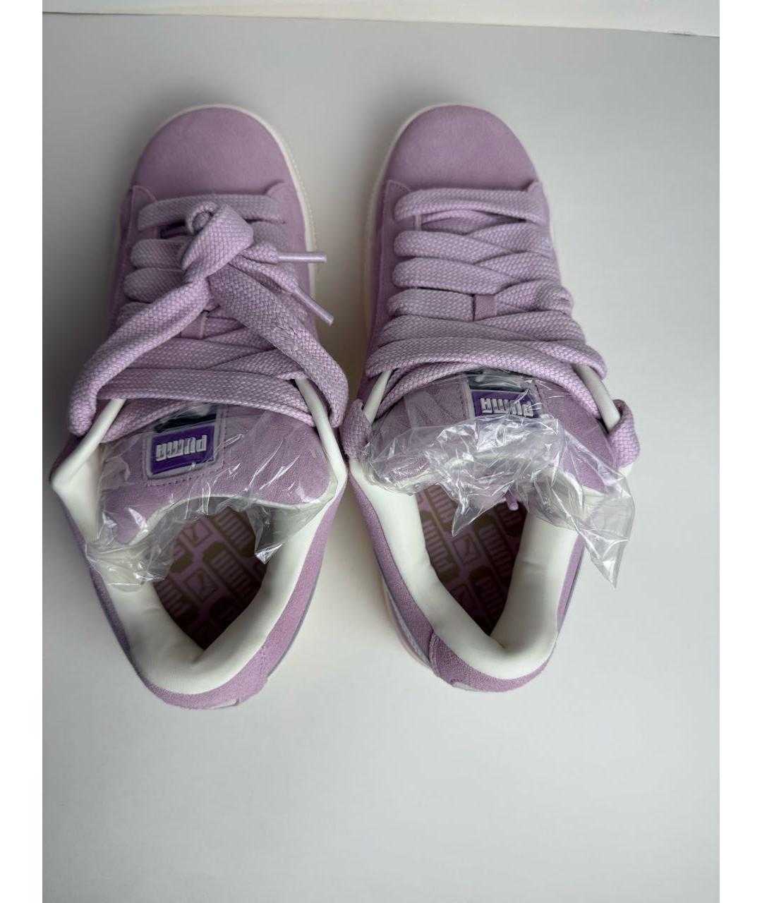 PUMA Розовые замшевые низкие кроссовки / кеды, фото 3