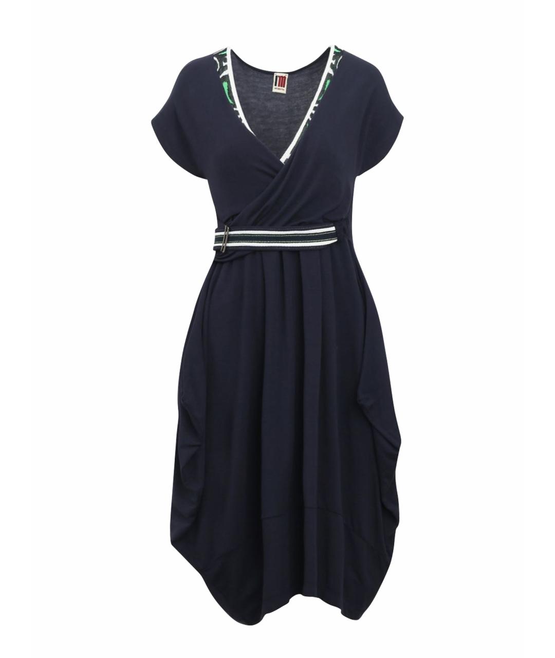 ANTONIO MARRAS Темно-синее вискозное повседневное платье, фото 1