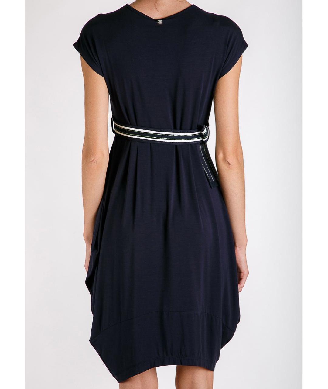 ANTONIO MARRAS Темно-синее вискозное повседневное платье, фото 4