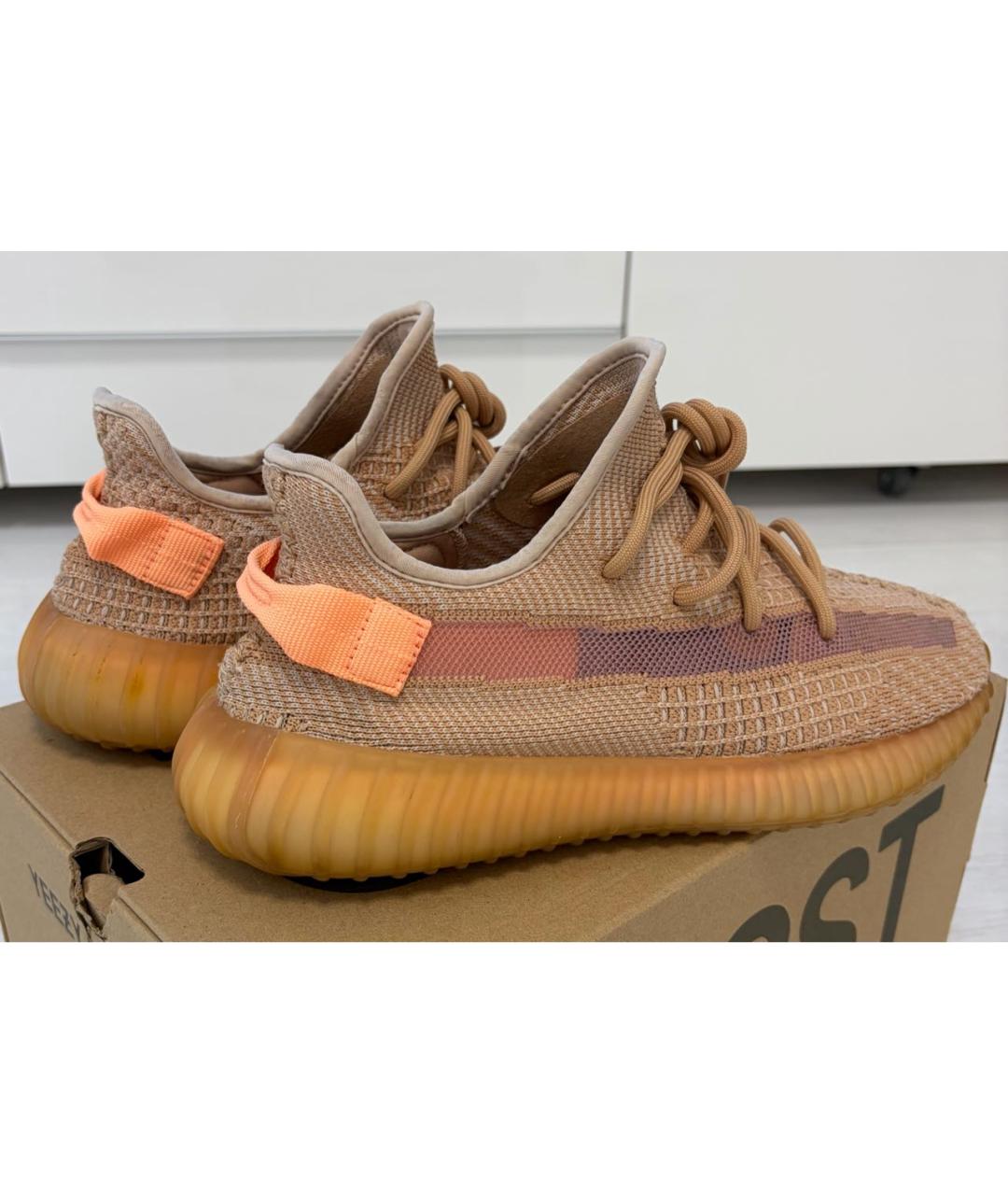 ADIDAS YEEZY Оранжевое низкие кроссовки / кеды, фото 5