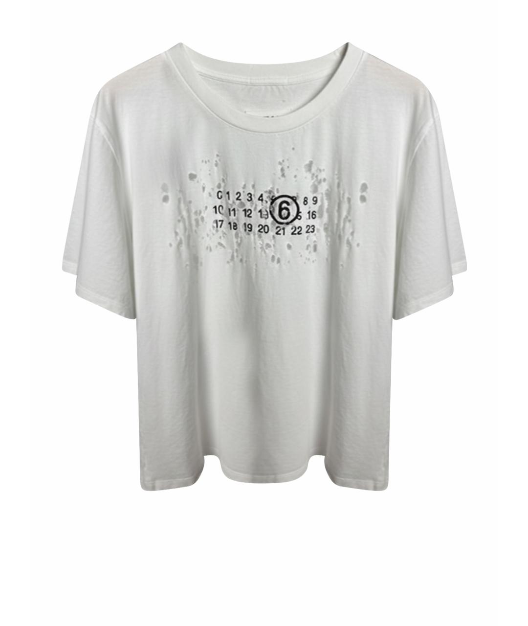 MM6 MAISON MARGIELA Белая хлопковая футболка, фото 9