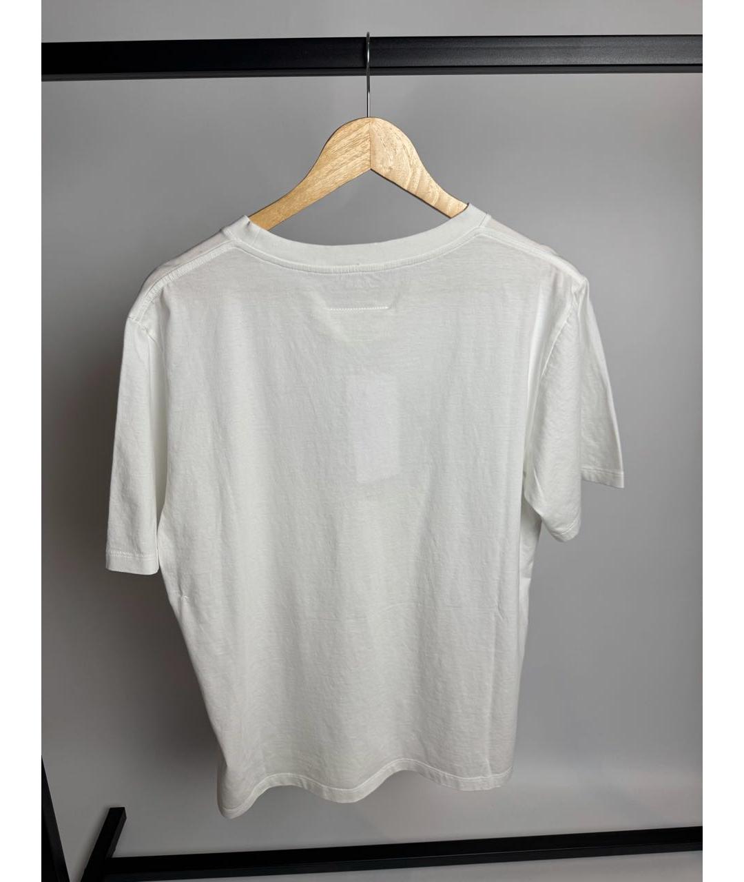 MM6 MAISON MARGIELA Белая хлопковая футболка, фото 6
