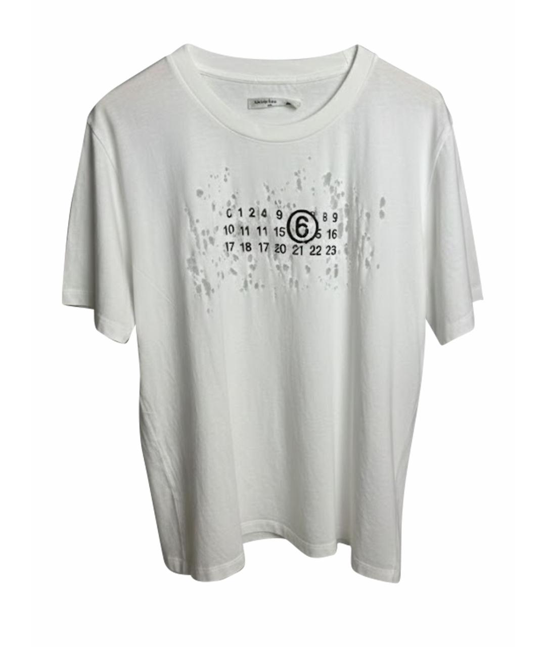 MM6 MAISON MARGIELA Белая хлопковая футболка, фото 1