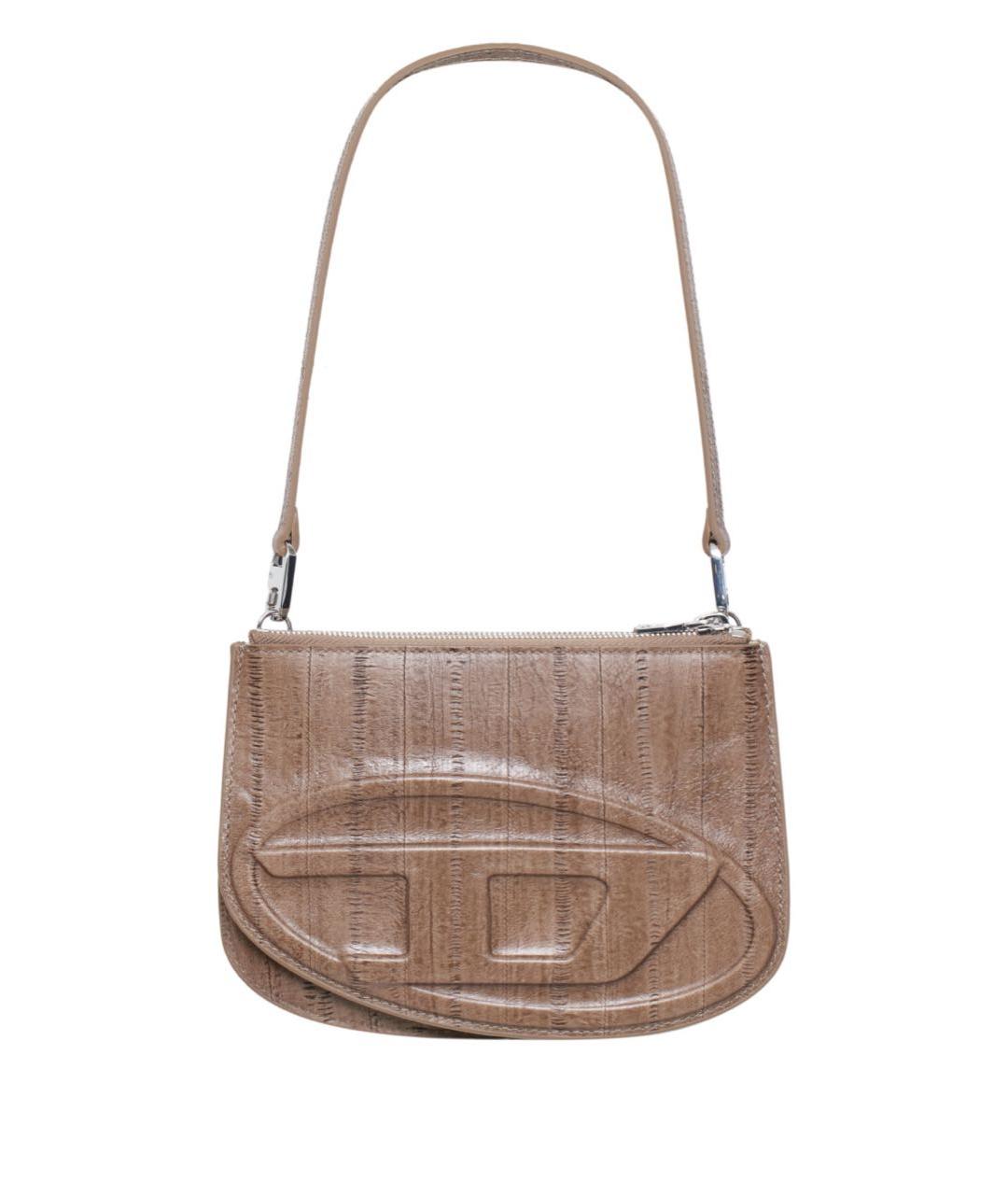 DIESEL Коричневая кожаная сумка через плечо, фото 5