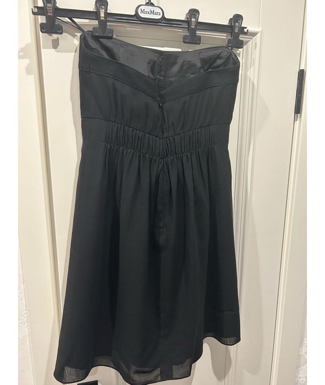 AKRIS Черное шерстяное коктейльное платье, фото 3