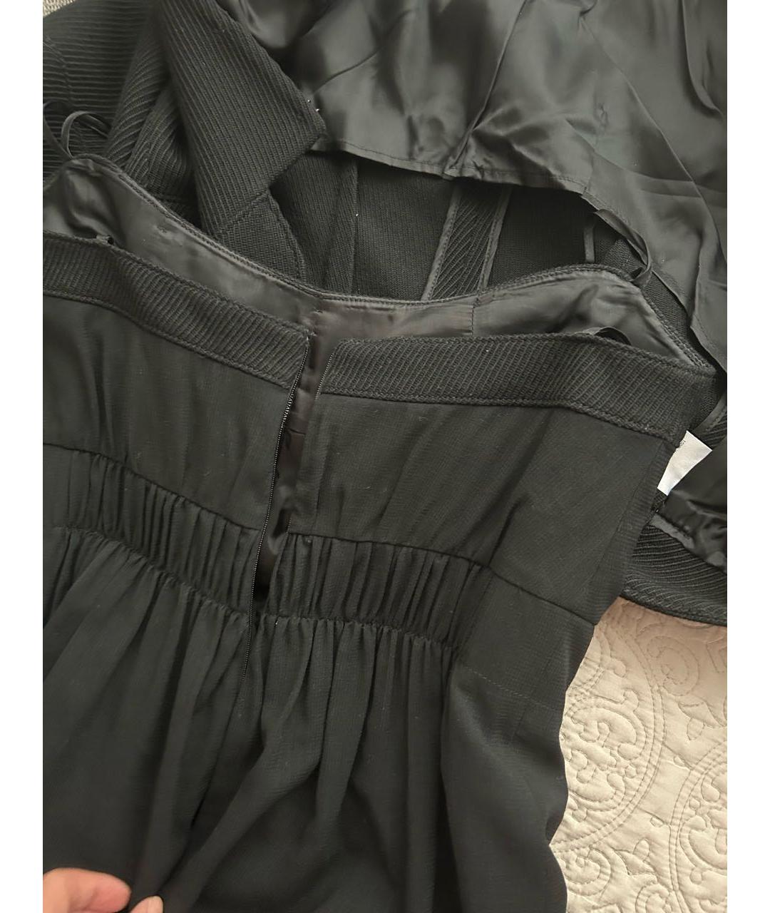 AKRIS Черное шерстяное коктейльное платье, фото 4