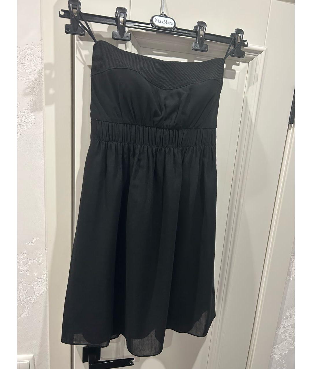 AKRIS Черное шерстяное коктейльное платье, фото 2