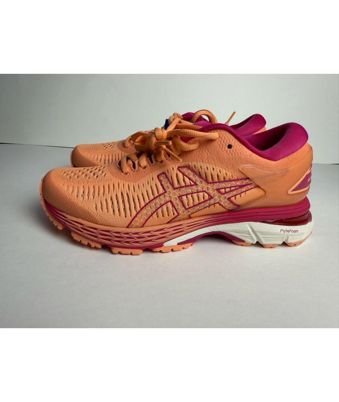 ASICS Оранжевое текстильные кроссовки, фото 8