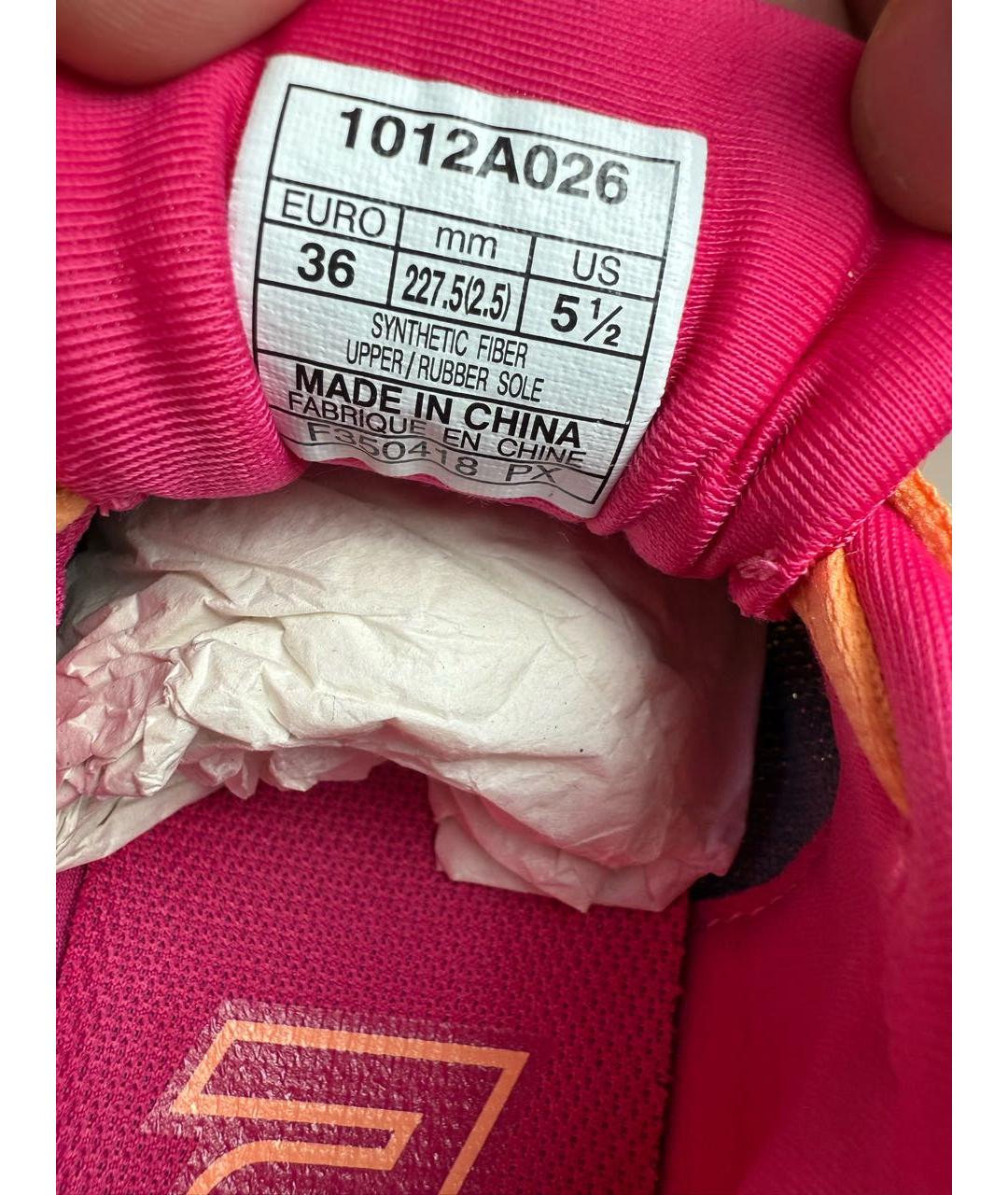 ASICS Оранжевое текстильные кроссовки, фото 6