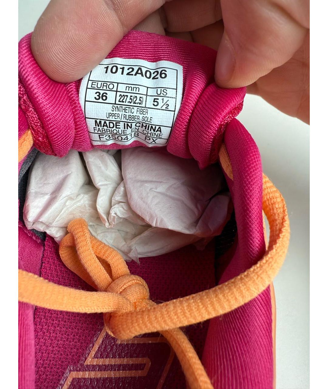 ASICS Оранжевое текстильные кроссовки, фото 5