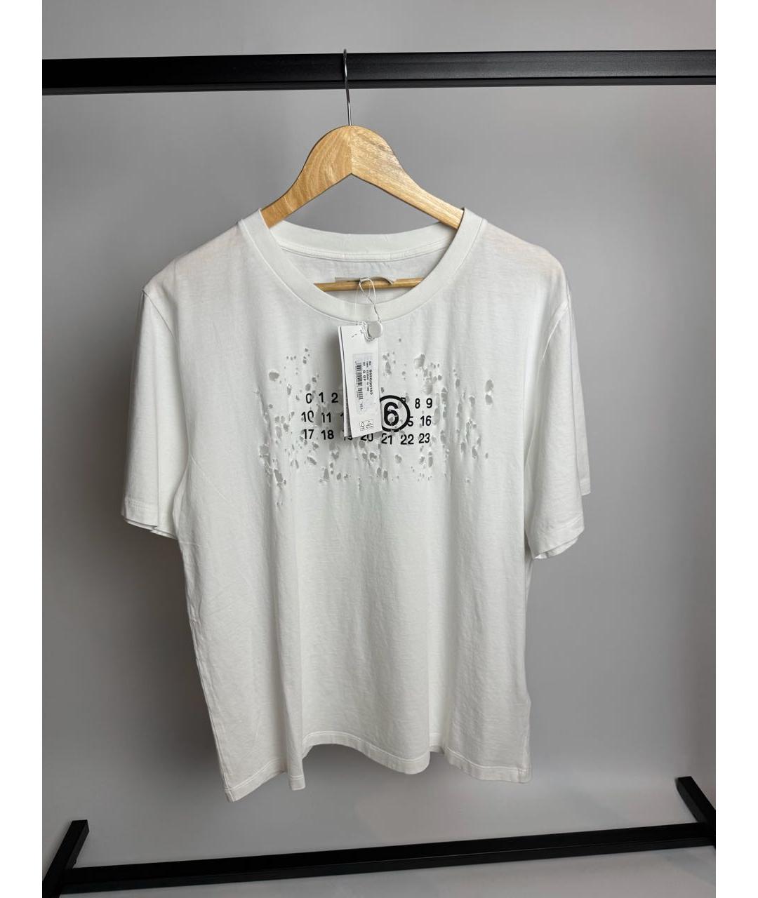 MM6 MAISON MARGIELA Белая хлопковая футболка, фото 9