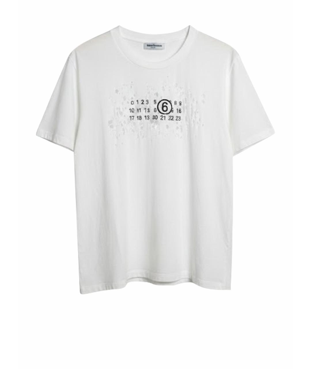 MM6 MAISON MARGIELA Белая хлопковая футболка, фото 1