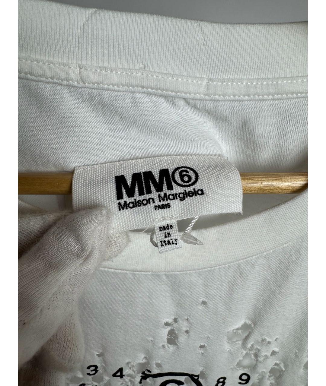 MM6 MAISON MARGIELA Белая хлопковая футболка, фото 6