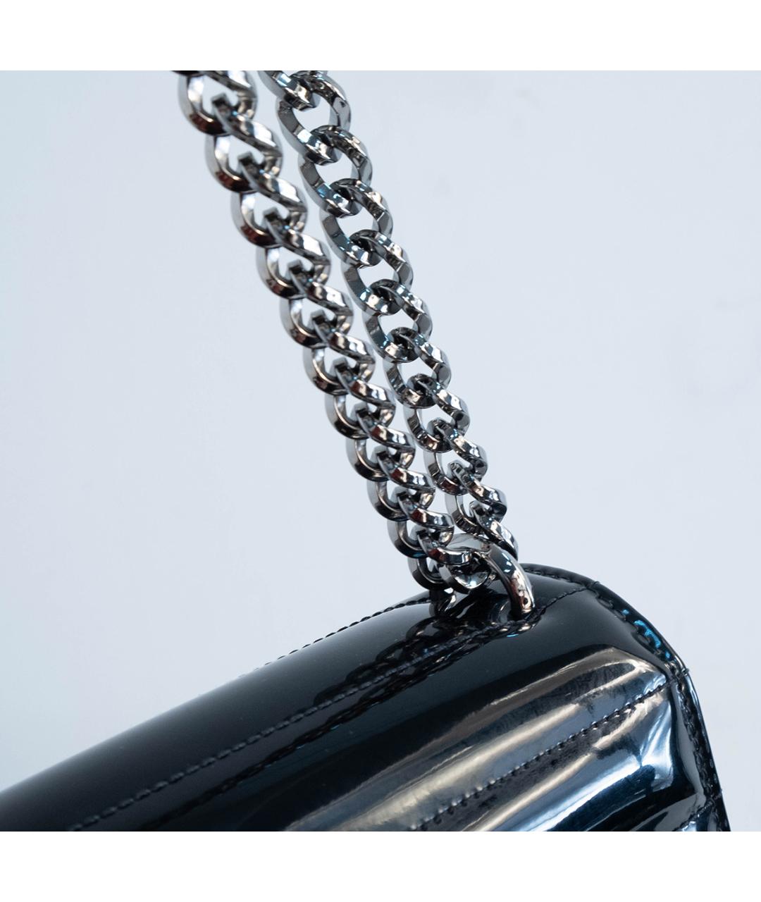 JIMMY CHOO Черная сумка через плечо из лакированной кожи, фото 5